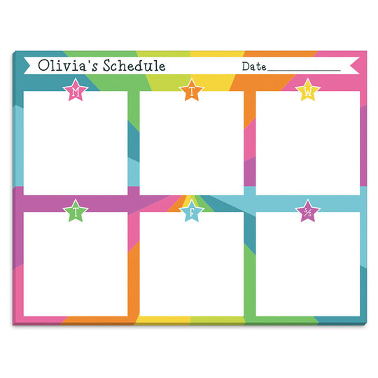 Colorful Stars Weekly Scheduler
